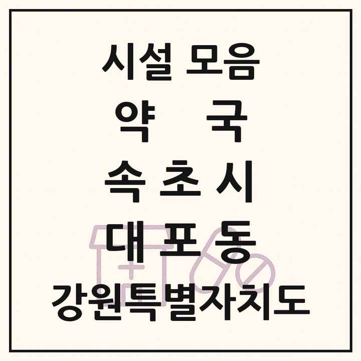강원특별자치도 속초시 대포동 약국 목록